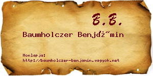 Baumholczer Benjámin névjegykártya