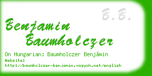 benjamin baumholczer business card